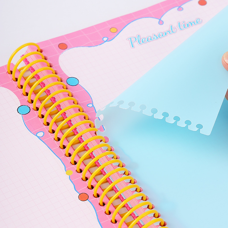 A4 Spiral Notebook with Elastic Band | Cute Retro American Cartoon Journal