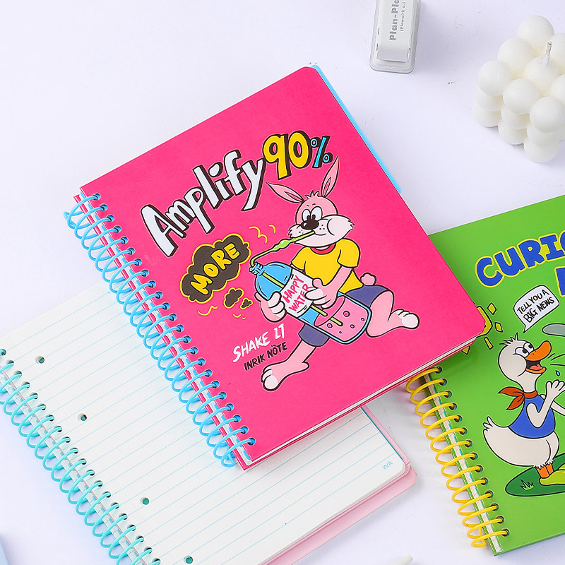 A5 Spiral Notebook with Perforated Pages | Cute Retro American Cartoon Journal