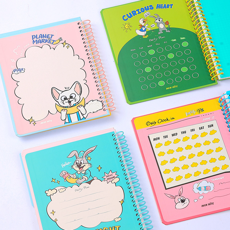 A5 Spiral Notebook with Perforated Pages | Cute Retro American Cartoon Journal