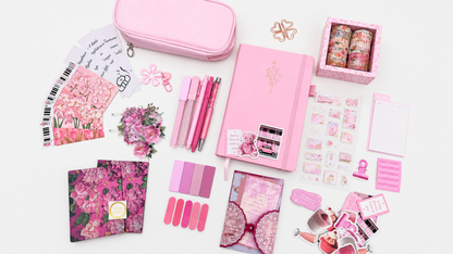 Pink Stationery Set | Elegant Sakura Floral Journal Gift Box