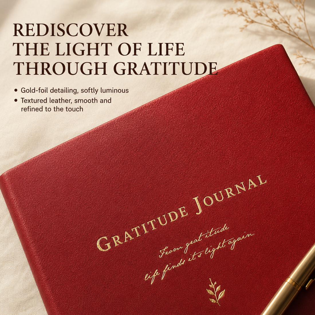 "Gratitude Journal" Inner Growth Handbook by chupin - packaging view for journaling notebook | Lumiyear