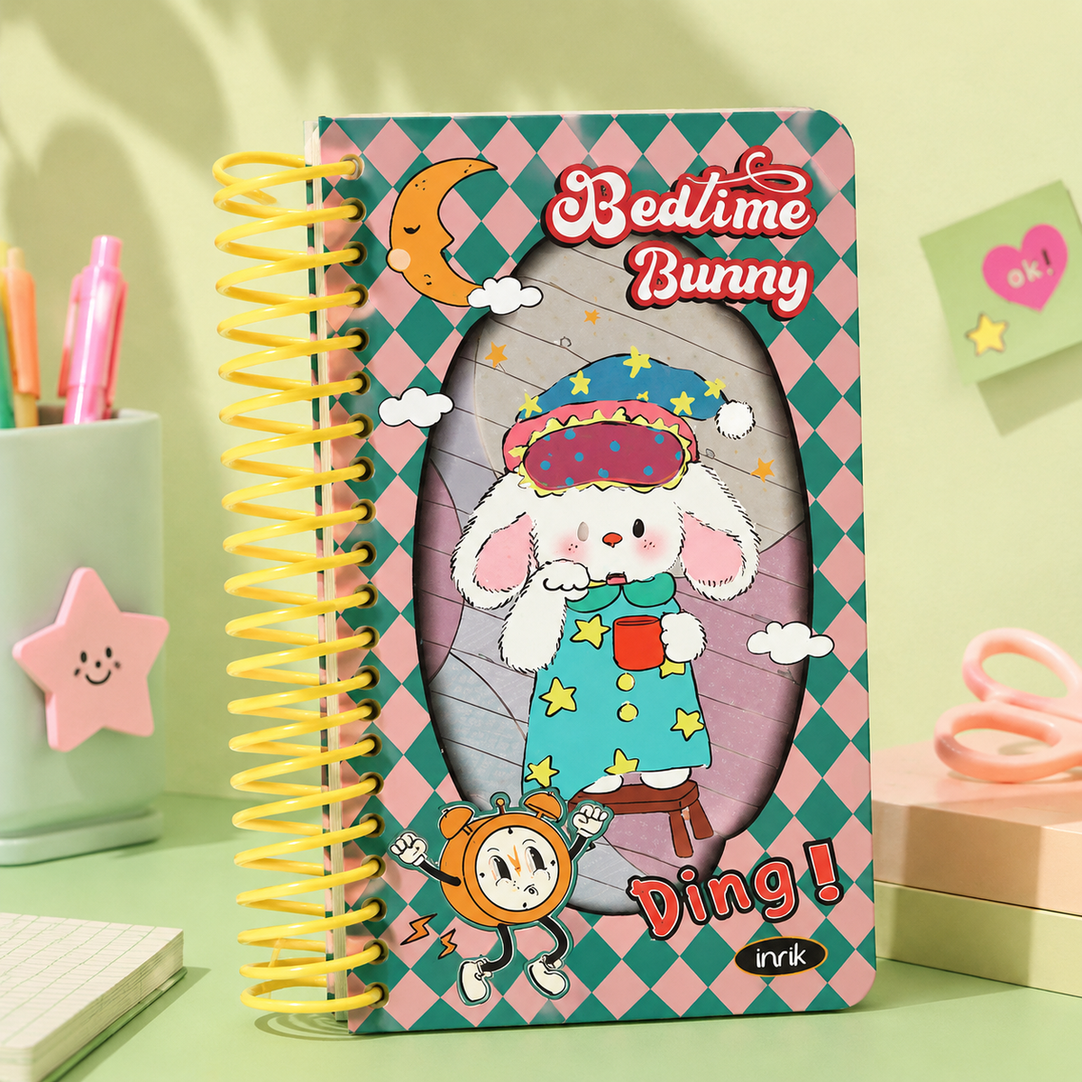 Illustrated 48K Spiral Notebook by inrik - color option view for journaling notebook | Lumiyear