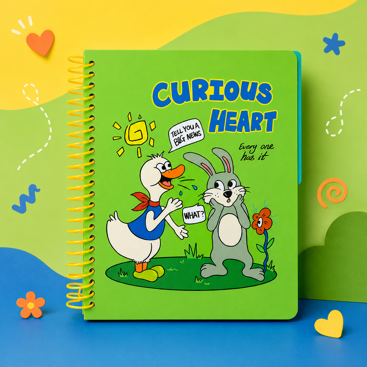 A5 Spiral Notebook with Perforated Pages | Cute Retro American Cartoon Journal