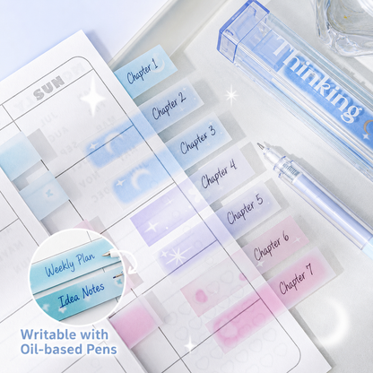 ROSYPOSY Lip Gloss Style Translucent PET Index Tabs Set