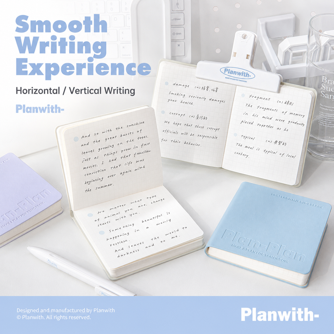 CUBE Series Softcover Square Notebook by Planwith - color option view for journaling notebook | Lumiyear