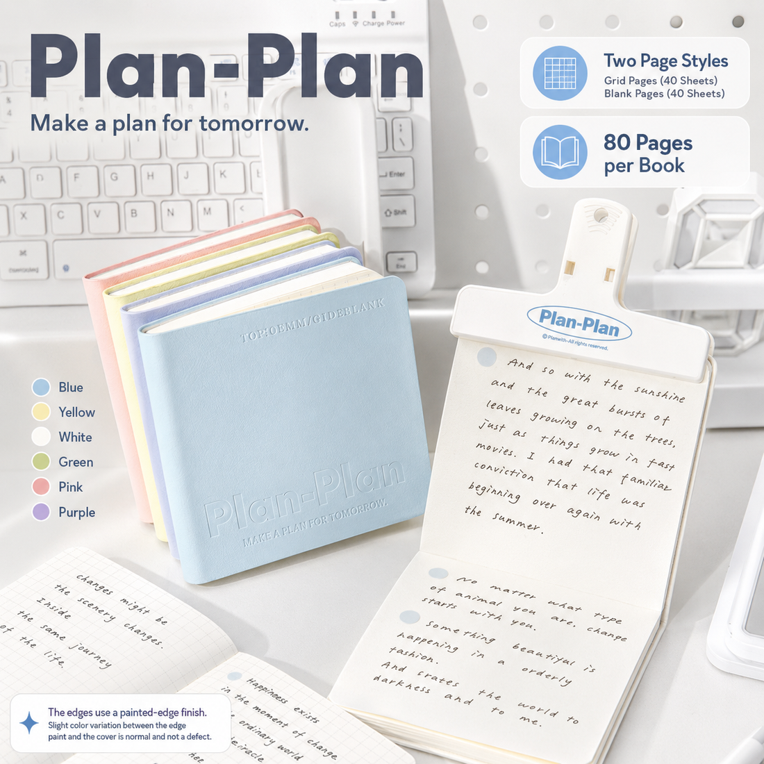 CUBE Series Softcover Square Notebook by Planwith - lifestyle stationery view for journaling notebook | Lumiyear