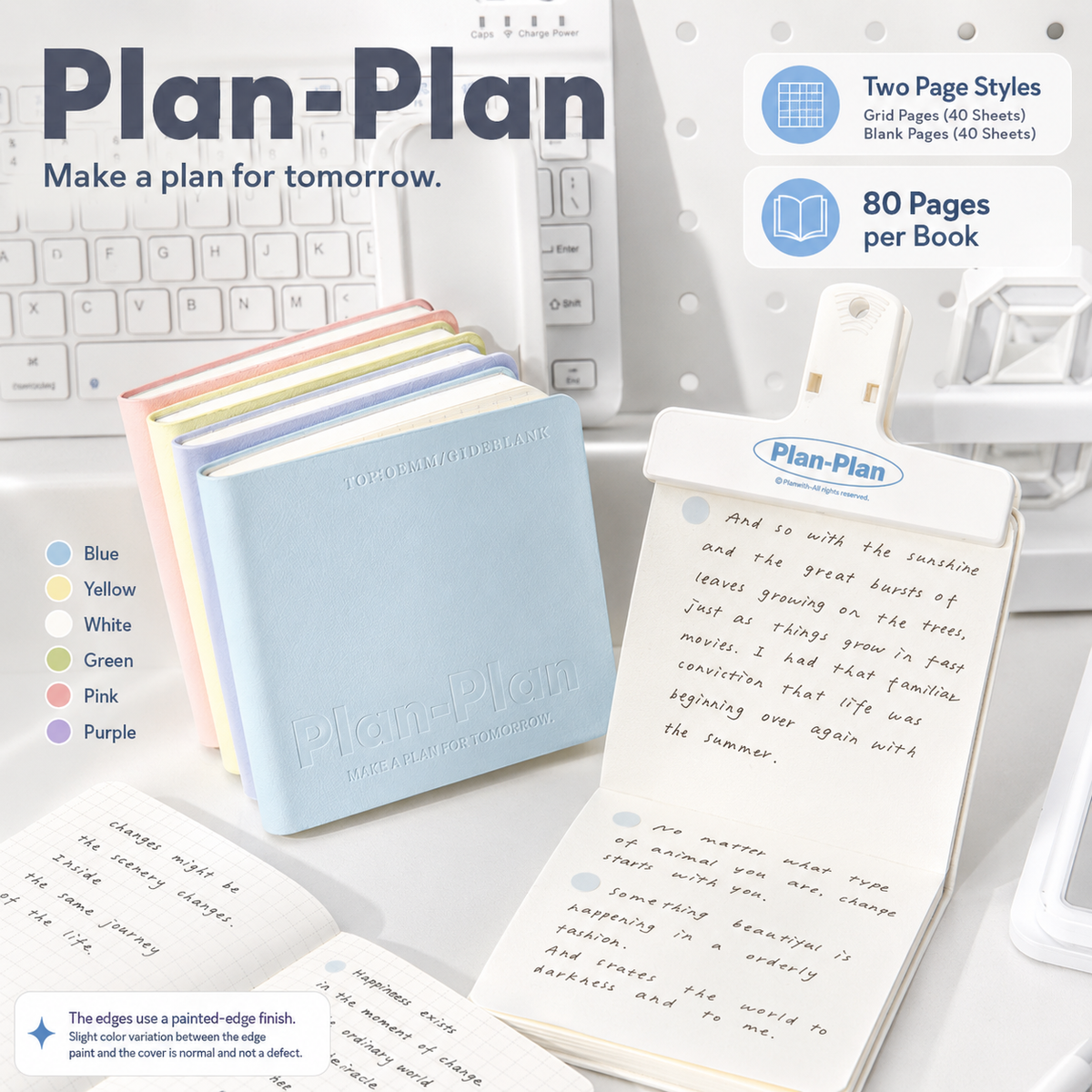 CUBE Series Softcover Square Notebook by Planwith - lifestyle stationery view for journaling notebook | Lumiyear