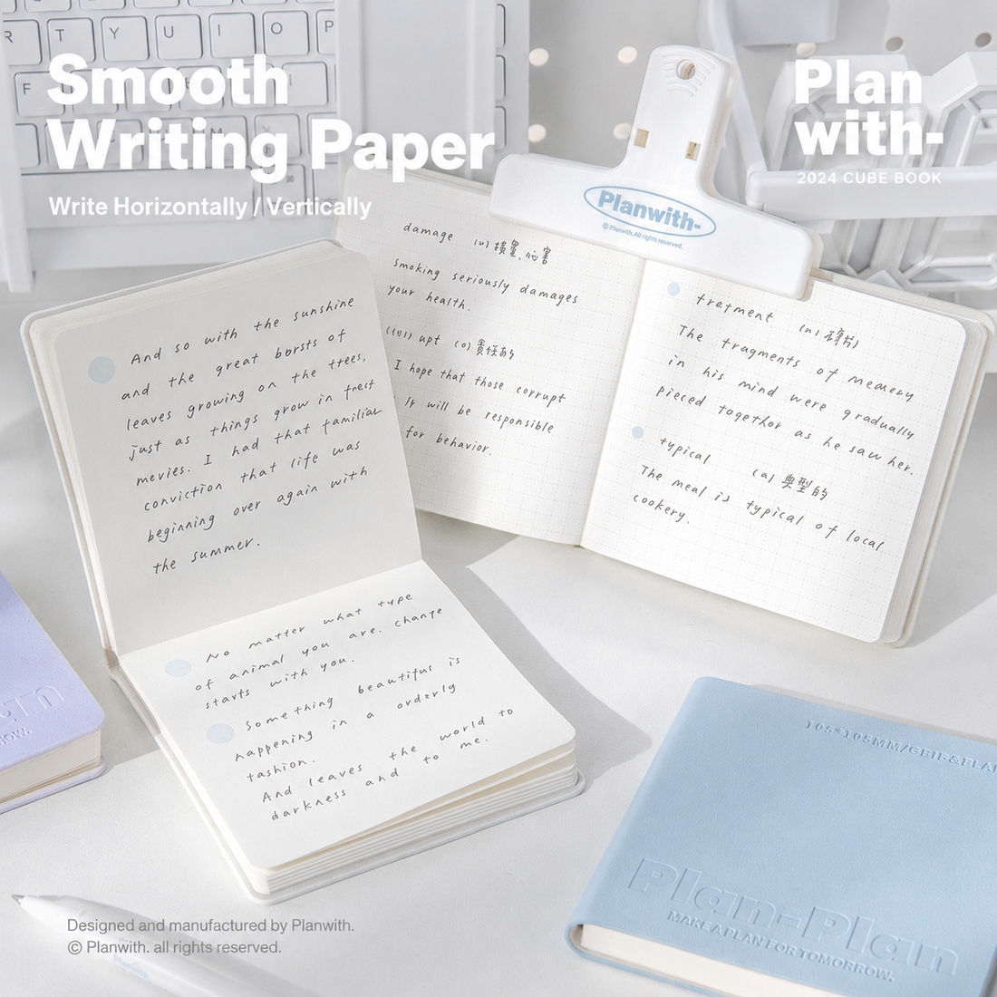 CUBE Series Softcover Square Notebook by Planwith - color option view for journaling notebook | Lumiyear