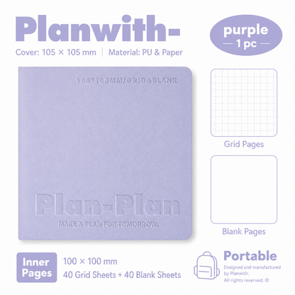 CUBE Series Softcover Square Notebook by Planwith - color option view for journaling notebook | Lumiyear