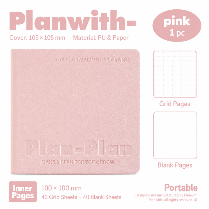 CUBE Series Softcover Square Notebook by Planwith - color option view for journaling notebook | Lumiyear