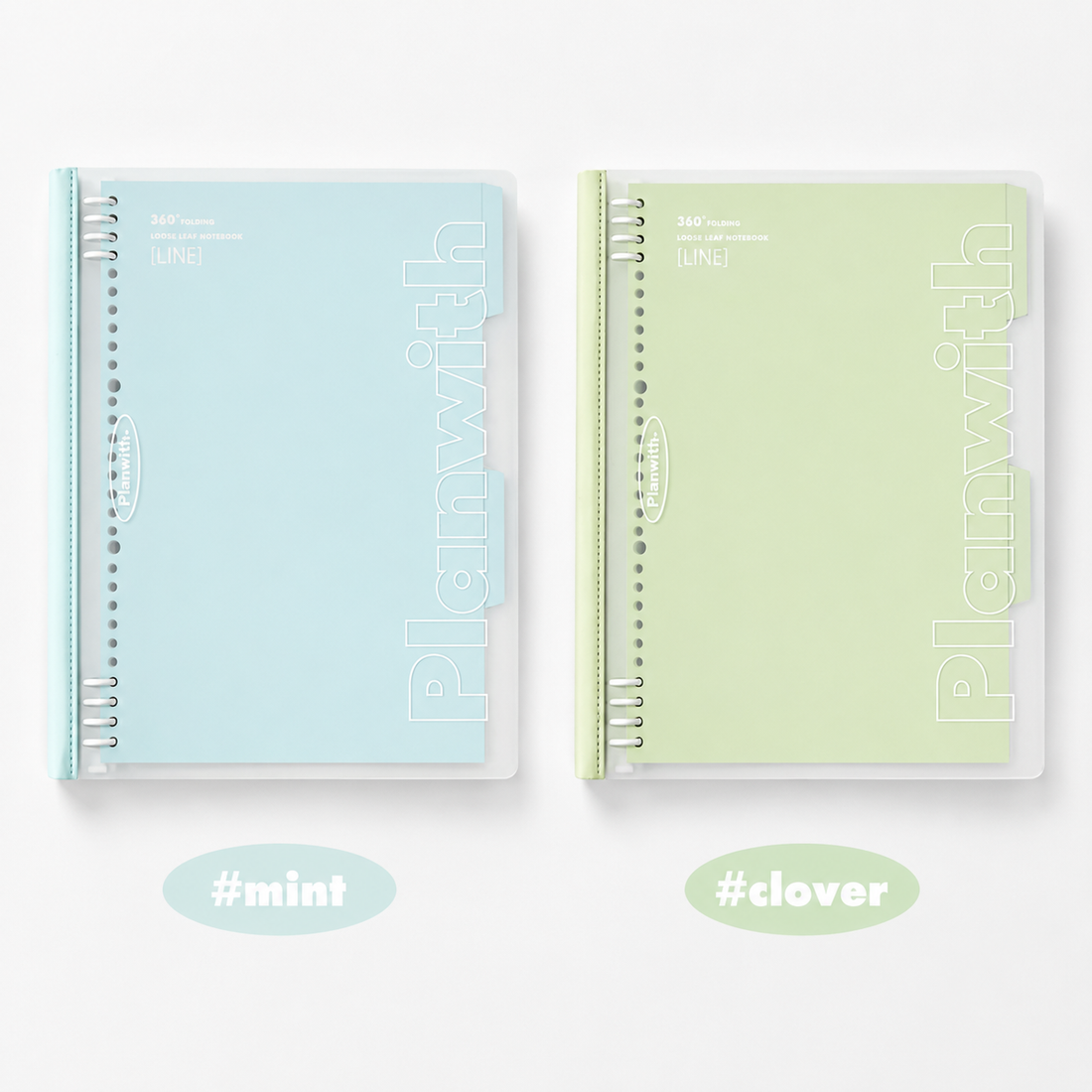B5 Flexible Series 360° Fold Loose-Leaf Notebook by Planwith - color option view for journaling notebook | Lumiyear