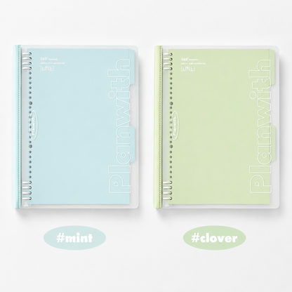 B5 Flexible Series 360° Fold Loose-Leaf Notebook by Planwith - color option view for journaling notebook | Lumiyear