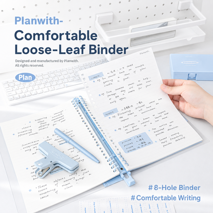 B5 Flexible Series 360° Fold Loose-Leaf Notebook by Planwith - color option view for journaling notebook | Lumiyear