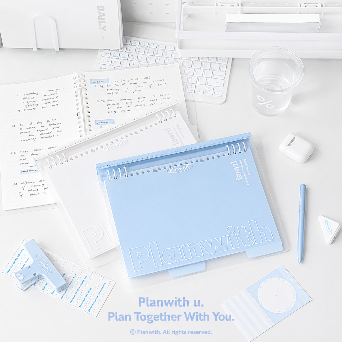 B5 Flexible Series 360° Fold Loose-Leaf Notebook by Planwith - color option view for journaling notebook | Lumiyear