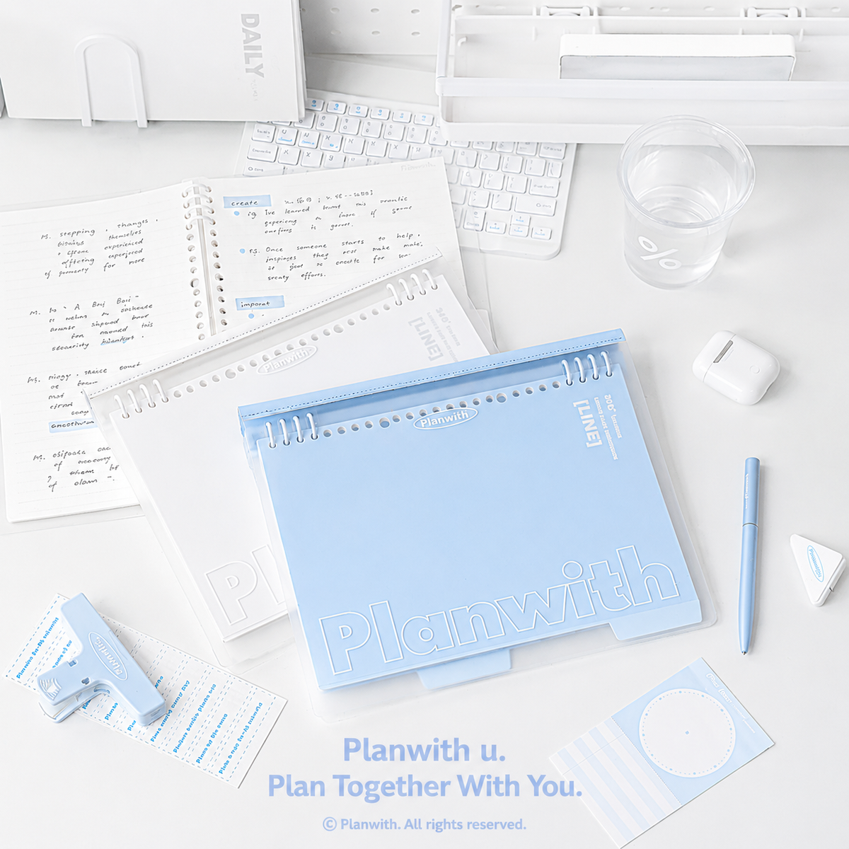 B5 Flexible Series 360° Fold Loose-Leaf Notebook by Planwith - color option view for journaling notebook | Lumiyear