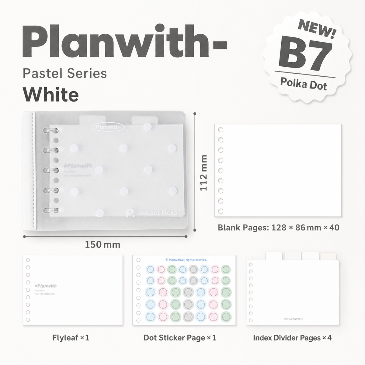 Planwith Pastel Series B7 Mini Loose-Leaf Notebook