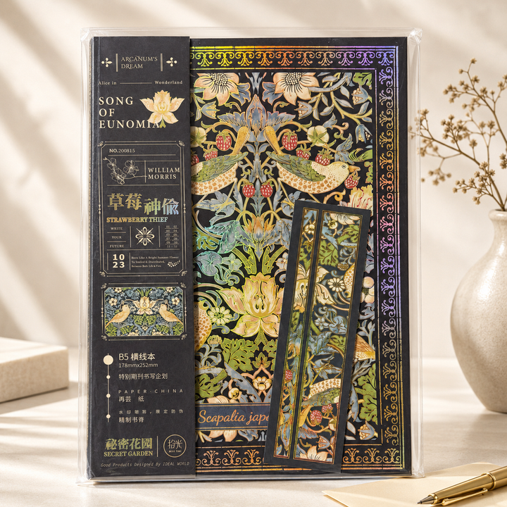 MISSTIME William Morris Vintage B5 Notebook Set by MISSTIME - color option view for journaling notebook | Lumiyear