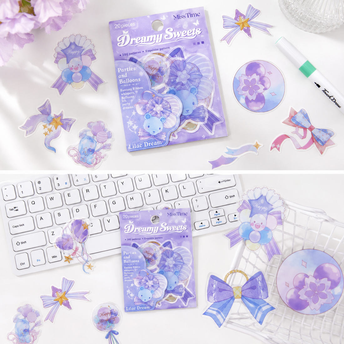 MISSTIME Dreamy Sweets Series PET Sticker Pack by MISSTIME - color option view for scrapbook decoration | Lumiyear