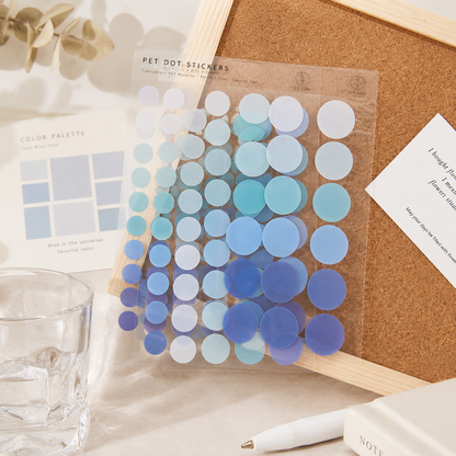 MISSTIME PET Dot Stickers Set (120 Pcs) by MISSTIME - color option view for scrapbook decoration | Lumiyear