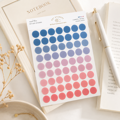 MISSTIME PET Dot Stickers Set (120 Pcs) by MISSTIME - color option view for scrapbook decoration | Lumiyear