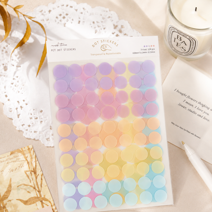MISSTIME PET Dot Stickers Set (120 Pcs) by MISSTIME - color option view for scrapbook decoration | Lumiyear