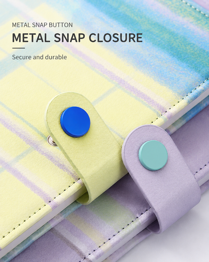 "Plaid Series" B5 Snap-Closure PU Leather Notebook