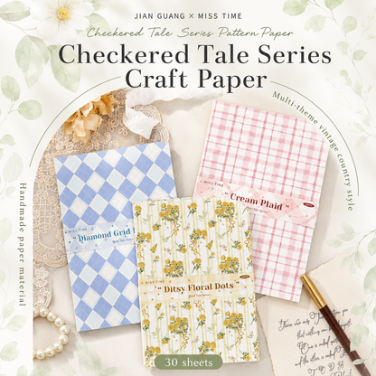 Checkered Tale Series Craft Paper (30 Sheets) by mr.paper - color option view for scrapbook decoration | Lumiyear