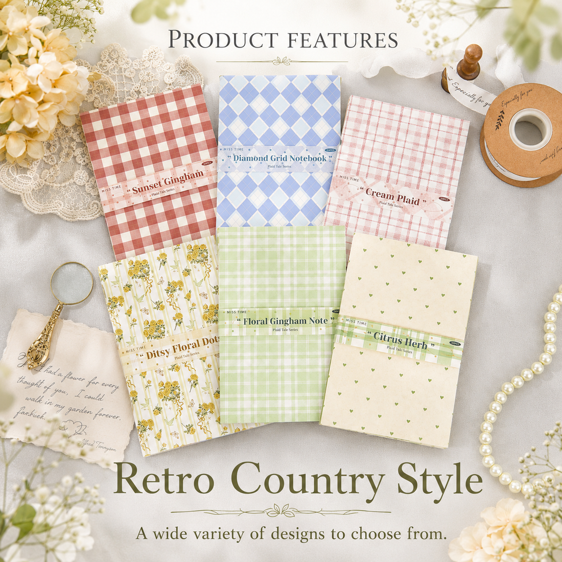 Checkered Tale Series Craft Paper (30 Sheets) by mr.paper - packaging view for scrapbook decoration | Lumiyear