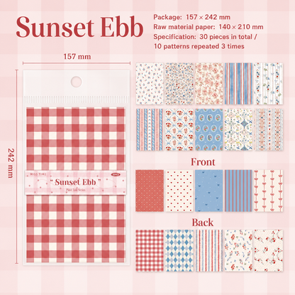 Checkered Tale Series Craft Paper (30 Sheets) by mr.paper - color option view for scrapbook decoration | Lumiyear