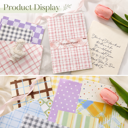 Checkered Tale Series Craft Paper (30 Sheets) by mr.paper - lifestyle stationery view for scrapbook decoration | Lumiyear