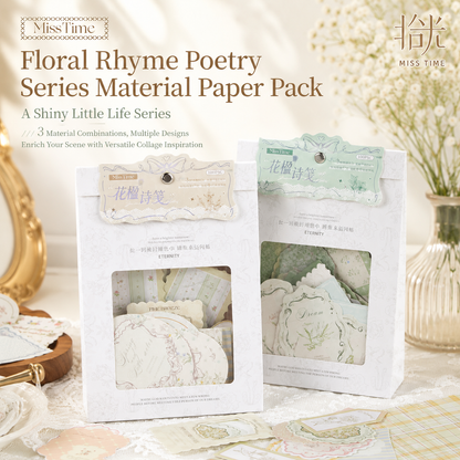 MISSTIME Floral Rhyme Poetry Vintage Material Paper by MISSTIME - color option view for scrapbook decoration | Lumiyear