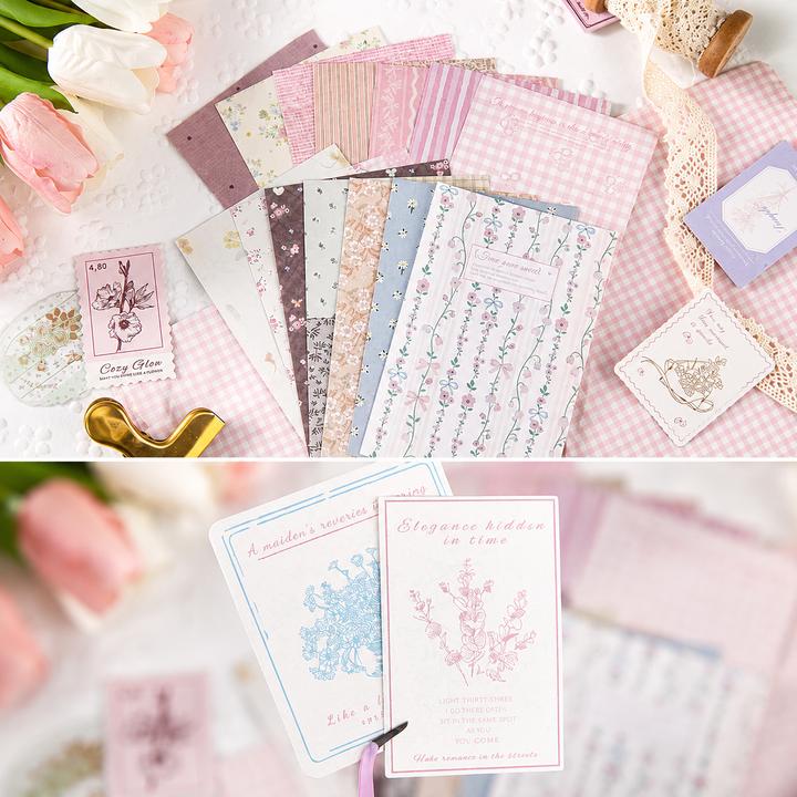 MISSTIME Floral Rhyme Poetry Vintage Material Paper by MISSTIME - main product view for scrapbook decoration | Lumiyear