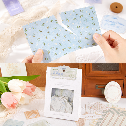 MISSTIME Floral Rhyme Poetry Vintage Material Paper by MISSTIME - color option view for scrapbook decoration | Lumiyear