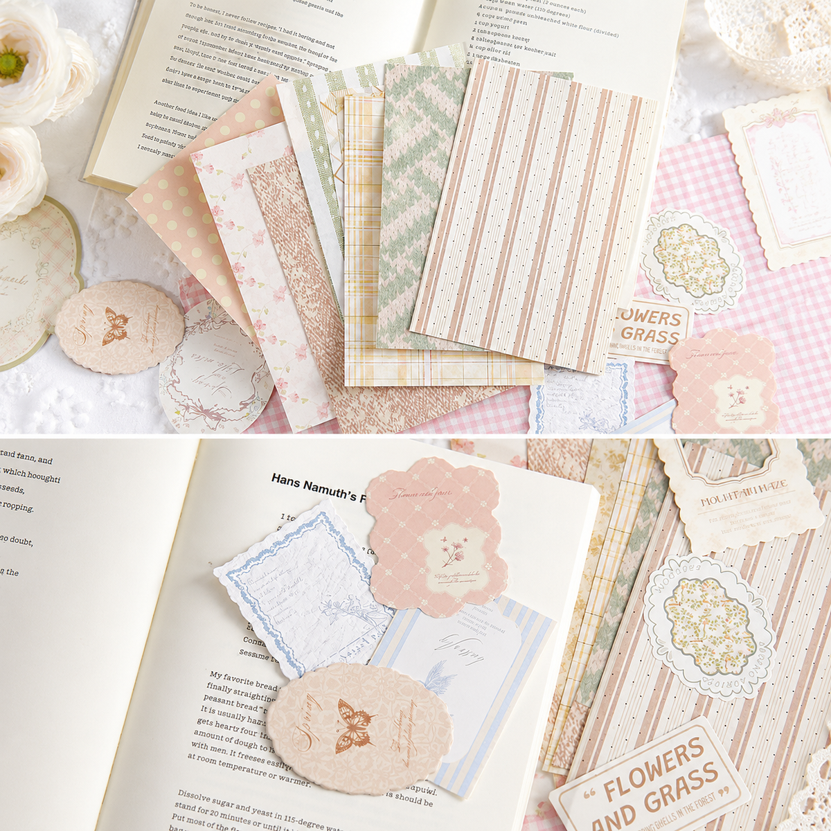 MISSTIME Floral Rhyme Poetry Vintage Material Paper by MISSTIME - color option view for scrapbook decoration | Lumiyear