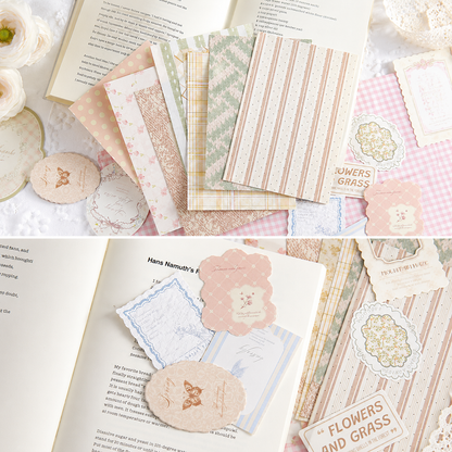 MISSTIME Floral Rhyme Poetry Vintage Material Paper by MISSTIME - color option view for scrapbook decoration | Lumiyear