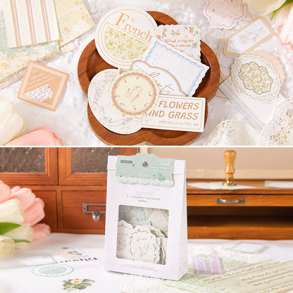 MISSTIME Floral Rhyme Poetry Vintage Material Paper by MISSTIME - color option view for scrapbook decoration | Lumiyear