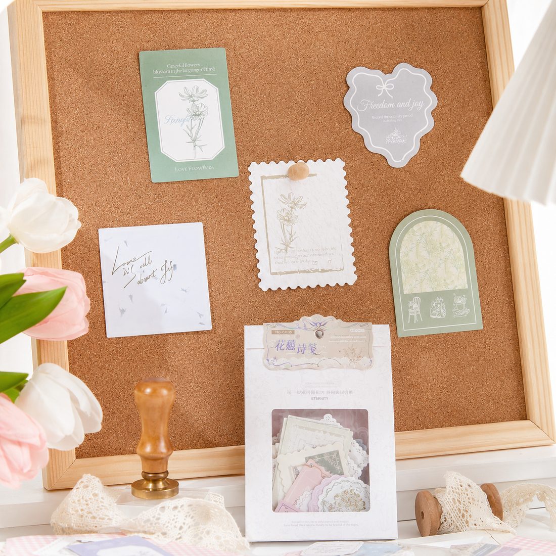 MISSTIME Floral Rhyme Poetry Vintage Material Paper by MISSTIME - color option view for scrapbook decoration | Lumiyear