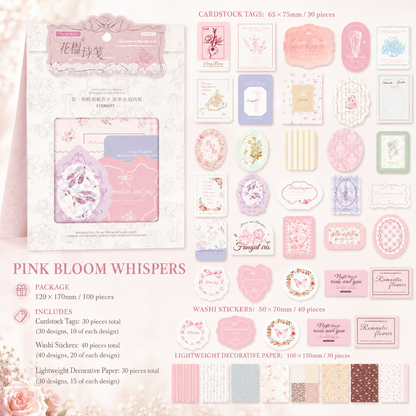 MISSTIME Floral Rhyme Poetry Vintage Material Paper Pack by MISSTIME - packaging view for scrapbook decoration | Lumiyear
