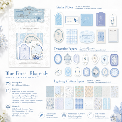 MISSTIME Floral Rhyme Poetry Vintage Material Paper Pack by MISSTIME - inside detail for scrapbook decoration | Lumiyear