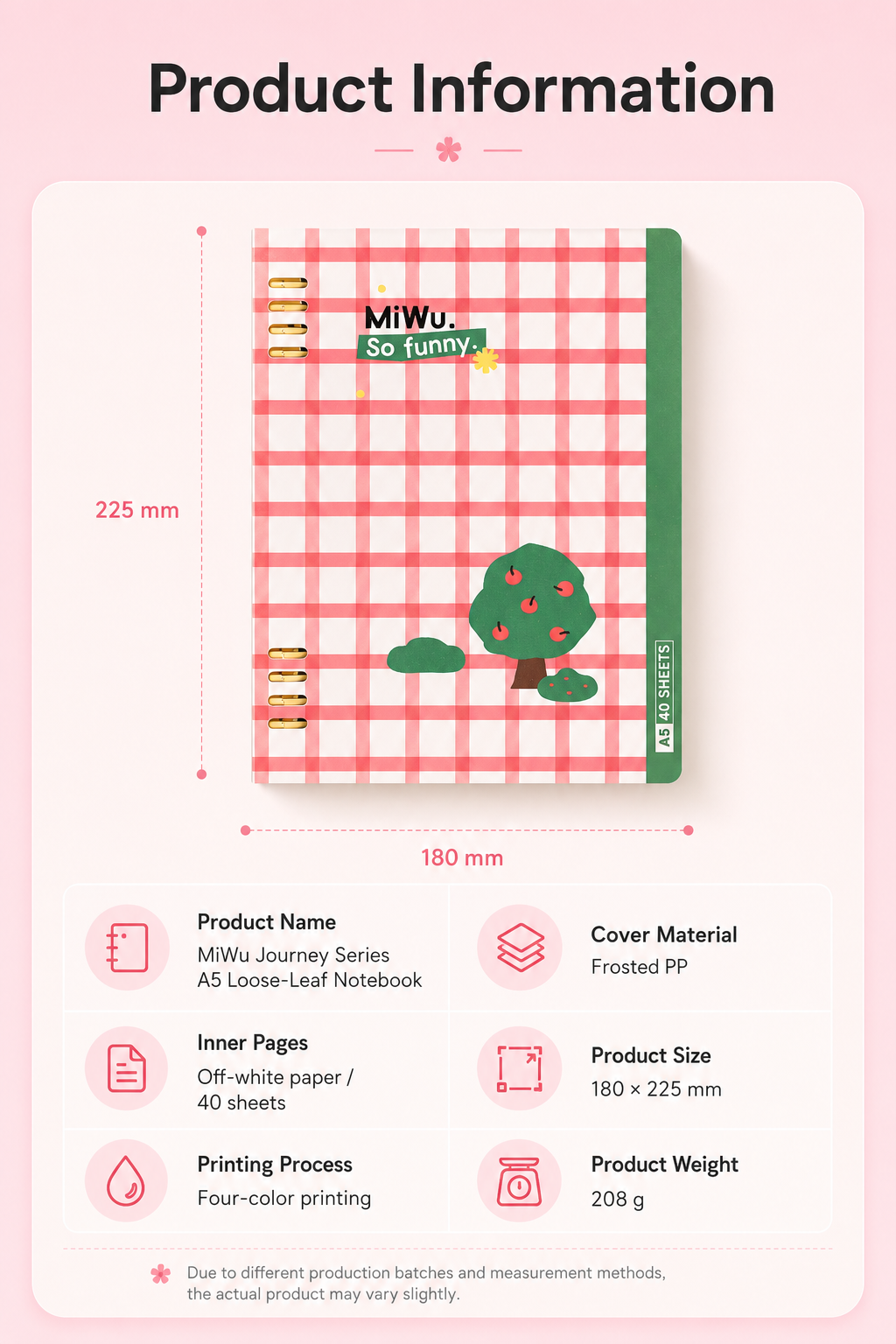 "Color Art" A5 Flexible Loose-Leaf Notebook by ledai - color option view for journaling notebook | Lumiyear