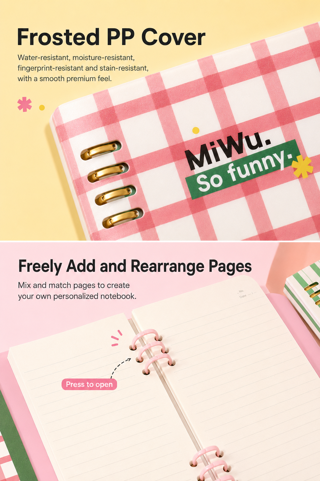 "Color Art" A5 Flexible Loose-Leaf Notebook by ledai - lifestyle stationery view for journaling notebook | Lumiyear