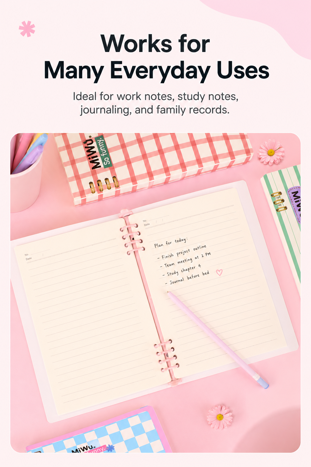 "Color Art" A5 Flexible Loose-Leaf Notebook by ledai - color option view for journaling notebook | Lumiyear