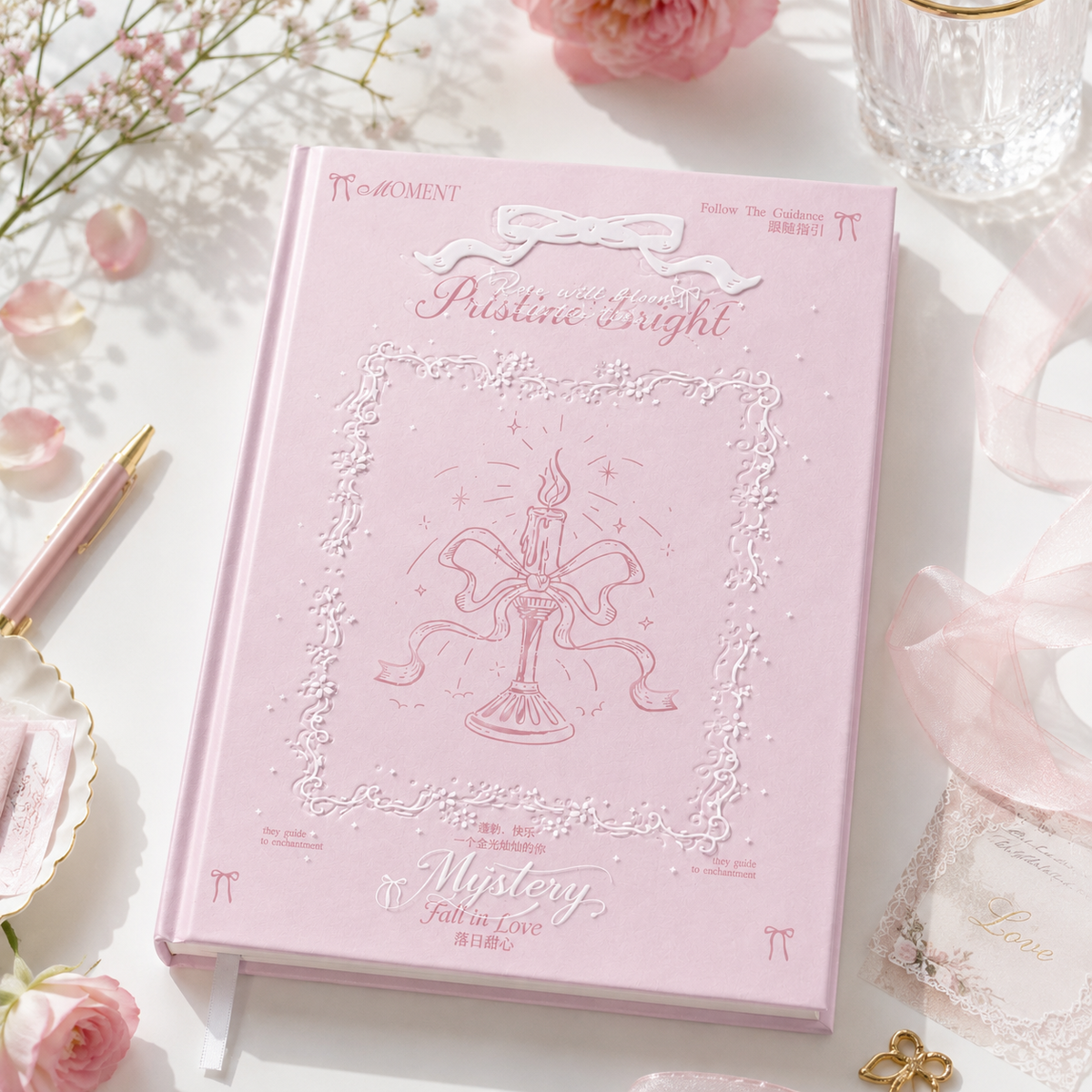 A5 Vintage Romance Hardcover Journal by MISSTIME - detail view for journaling notebook | Lumiyear