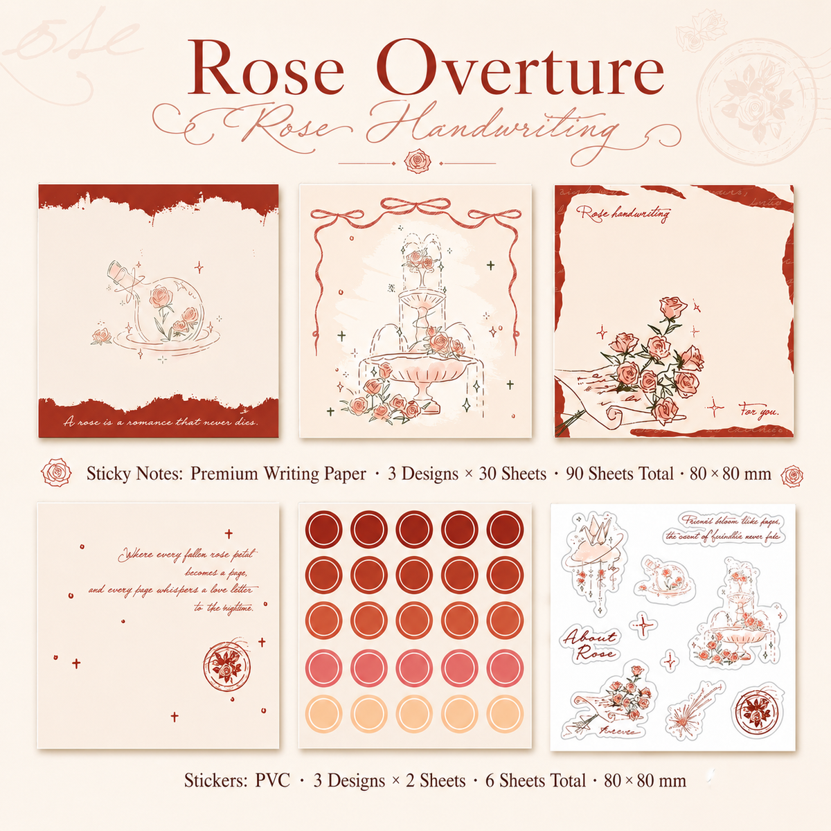 دفتر ملاحظات فاخر من سلسلة "Rose's Letter"
