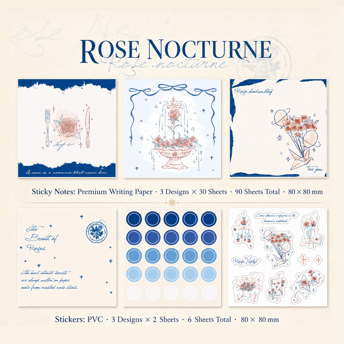 دفتر ملاحظات فاخر من سلسلة "Rose's Letter"