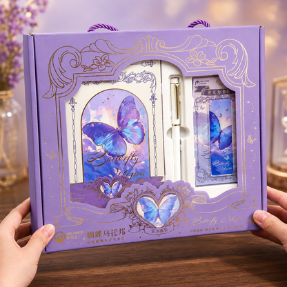 "Butterfly Utopia" Premium Hardcover Notebook Gift Box Set