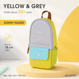 Backpack-Style Standing Pencil Case Color-Block Pen Holder