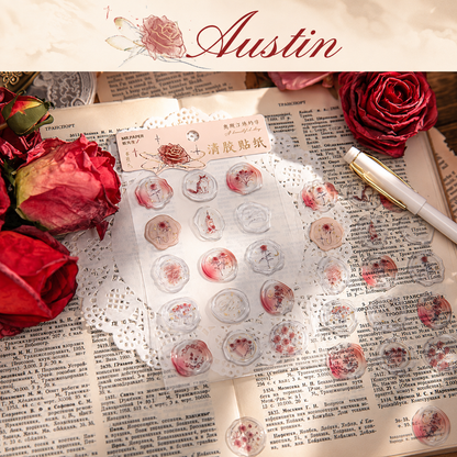 In the Name of Rose 3D Epoxy Wax Seal Stickers by mr.paper - color option view for scrapbook decoration | Lumiyear