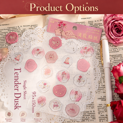 In the Name of Rose 3D Epoxy Wax Seal Stickers by mr.paper - color option view for scrapbook decoration | Lumiyear