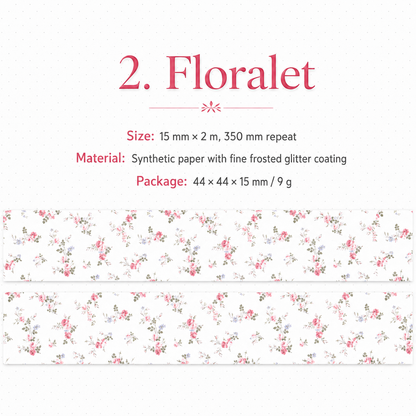 Floral Dreams Synthetic Washi Tape Set